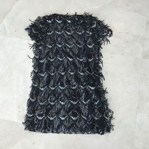 Zara sequinned fringe dress